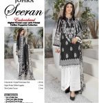 Seeran B&W embroidered lawn collection by Johra