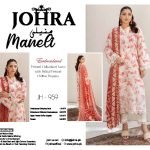 Maneli Embroidered Lawn collection by Johra