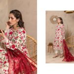 Printed zari lawn collection by Salina