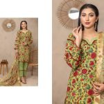 Printed zari lawn collection by Salina